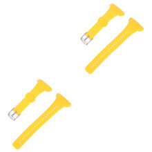 2Pcs Yellow Fashion Watchband Durable Comfortable Band Strap for Men