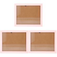 3Pcs Pink Table and Wall Photo Frames for Photos