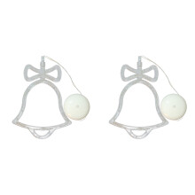 2Pcs LED Window Lights Hanging with Suction Cup for Indoor Xmas Decor