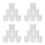 24Pcs Reusable White Plastic Paint Buckets with High-Sealing Lids 8