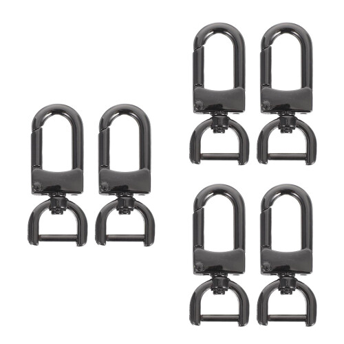 6Pcs Metal Snap Hooks Durable Dark Grey Buckles for Bag Strap DIY Use 1