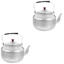 2Pcs Reusable Silver Metal Water Boiler Fast Heating Stovetop Kettle