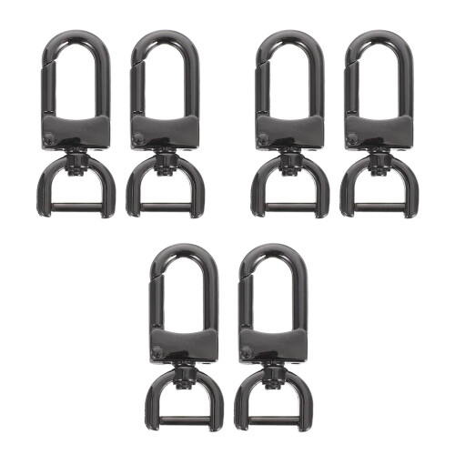 6Pcs Metal Snap Hooks Durable Dark Grey Buckles for Bag Strap DIY Use 2