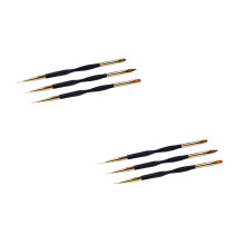 6St Zwarte Nail Art Pen Duurzaam Lichtgewicht Tekentool