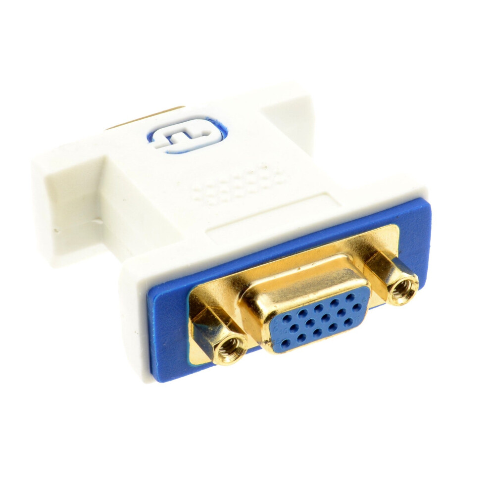 Kenable Pro Vga Coupler Socket To Socket 15 Pin Svga Joiner Gender Changer White/Gold