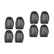 8Pcs Breathable Black Fishing Sun Hats with Face Net for Outdoor Use