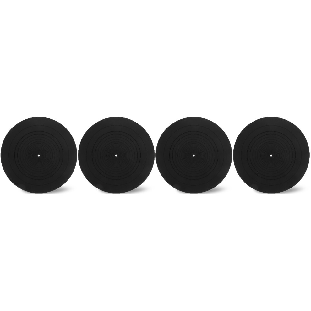 4Pcs Premium Vinyl Record Protective Mats For Turntable Players Black 3703348642082