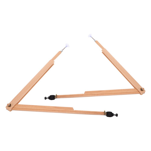 6Pcs Khaki Wood Compass for Drawing Teaching Geometry Precision Tool 2