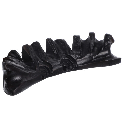 2Pcs Black Solid Ebony Pen Rack Paperweight Wood Brush Holder