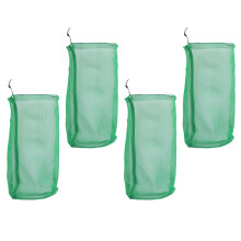 16Pcs Green Nylon Fishing Net Bag Drawstring Portable Fish Catcher