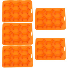 10Pcs Cute Orange Silicone Baking Molds for Chocolate Candy DIY Use