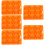 10Pcs Cute Orange Silicone Baking Molds for Chocolate Candy DIY Use 1