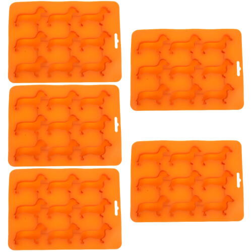 10Pcs Cute Orange Silicone Baking Molds for Chocolate Candy DIY Use