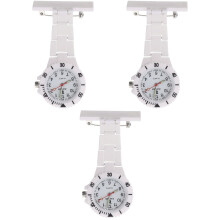 3St Witte Silicone Verpleegstershorloge Met Dail Decoratie