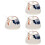 4Sets Lightweight White Ceramic Condiment Jars for Kitchen Use 1