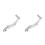 2Pcs Silver Motorcycle Shift Lever Aluminum Alloy Support 1