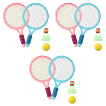 3Sets Mini Badminton Toys and Tennis Set for Kids Outdoor Athletic Fun