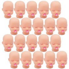 80Pcs Light Brown Mini Doll Heads for DIY Decoration and Doll Parts