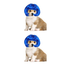 2Pcs Blue Pet Headwear Prop Funny Dog Cat Costume Accessories