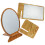 8Pcs Small Wooden Table Mirror Portable Folding Mirror 2