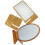 8Pcs Small Wooden Table Mirror Portable Folding Mirror 3