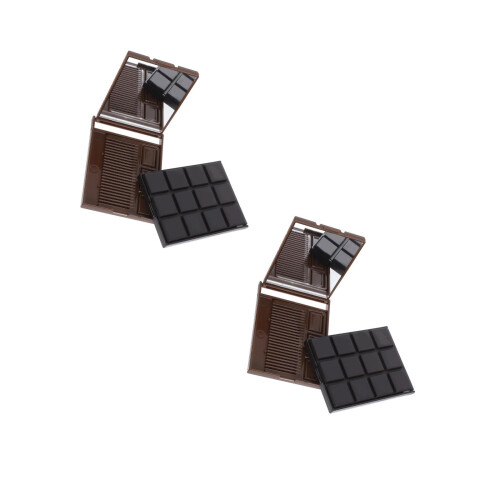 4Pcs Compact Cosmetic Mirror Chocolate Style Lightweight for Daily Use