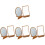 8Pcs Small Wooden Table Mirror Portable Folding Mirror 4
