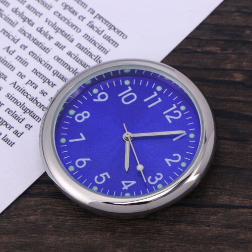 2Pièces Horloges Auto Bleues Compactes Avec Aiguilles Lumineuses 2
