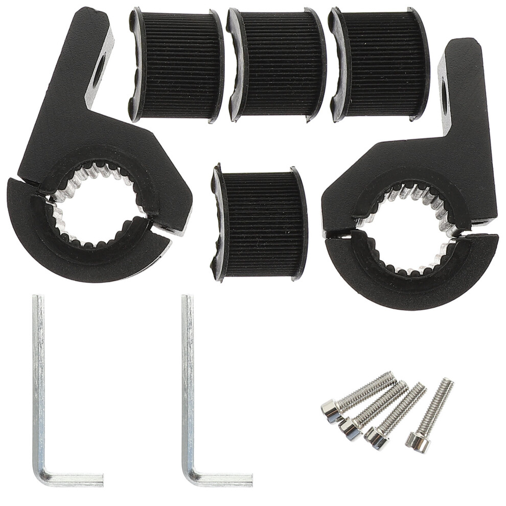 1Set Aluminum Motorcycle Handlebar Clamp Mounting Bracket Black/Light 3703370316555