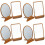 8Pcs Small Wooden Table Mirror Portable Folding Mirror 5