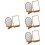 8Pcs Small Wooden Table Mirror Portable Folding Mirror 6