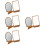8Pcs Small Wooden Table Mirror Portable Folding Mirror 7