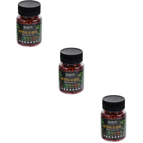 3Pcs Red Basing Materials for Miniatures DIY Artificial Leaf Decor