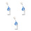 3Pcs PVC Blue Table Tennis Trainer with Adjustable Strap for Practice 1