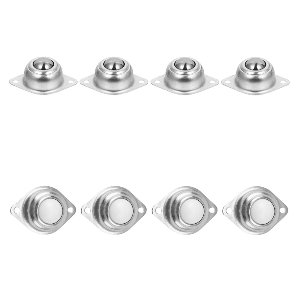8Pcs Carbon Steel Nylon Roller Casters Smooth 360 Rotation Wheels 3703370316425