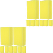 48Pcs Yellow Washing Sponges Hair Brush for Salon and Household Use