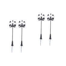 4Pcs Mini Street Lamp Model Multi-Color Decorative Doll House Lights