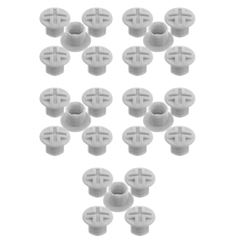 25Pcs Quick Install Grey Plastic Slide Screw Caps for Toddler Safety