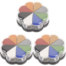 3St Wasbare Stempelkussens Met Regenboogkleuren Voor Creatief Gebruik