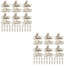 12Pcs Silver Antique Jewelry Box Buckle Decorative Zinc Alloy Lock