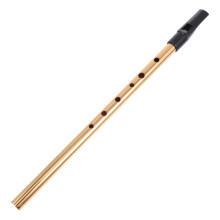 2Pcs Durable Golden Clarinet Soprano Recorder Metal 6-Hole Music Toy