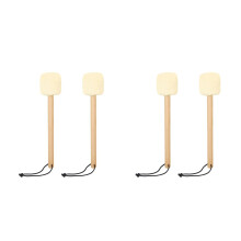 4Pcs Bass Drumsticks Plush Head Wooden Handle Drum Mallets Lightweight
