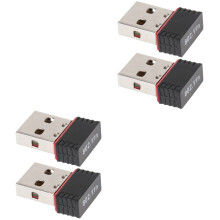 4Pcs Wireless Dongle USB Black Usb2.0 Strong Penetration WiFi Adapter