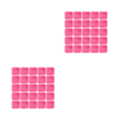 50Pcs Pink Silicone Soap Molds for Handmade DIY Baking and Soap Making