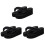 3Pcs Comfortable Black Platform Slippers Non-Slip Beach Knoted Sandals 1