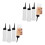 6Pcs Durable Transparent Hair Dye Containers with Measuring Scale 1