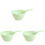 3Pcs Plastic Water Dipper Green Wide Handle for Kitchen Bath 1