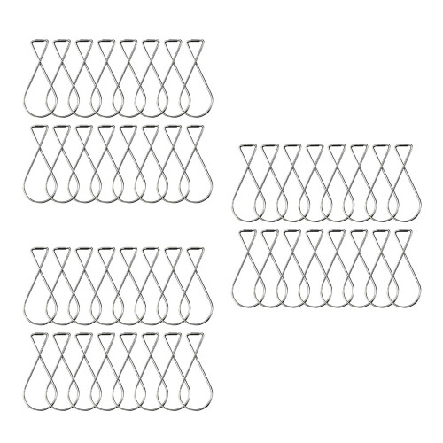 300Pcs Silver Steel Drop Ceiling Hooks Clips for Home Office Hanging