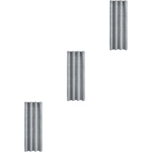 3Pcs Light Grey Room Darkening Curtains Blackout Drapes for Home Use