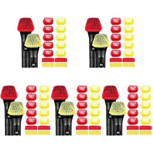 500Pcs Microphone Covers Disposable Handheld Non-Woven Multi Color 1